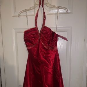 Red cocktail dress